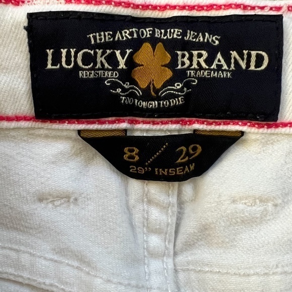Lucky Brand White Charlie Skinny Jeans Sz. 8 - Picture 9 of 14